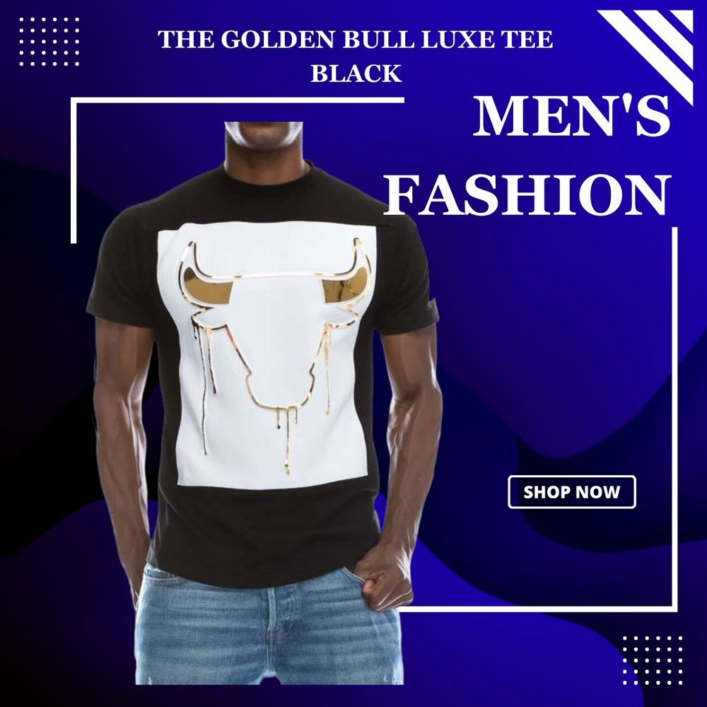 The Golden Bull Luxe Tee - BLACK
